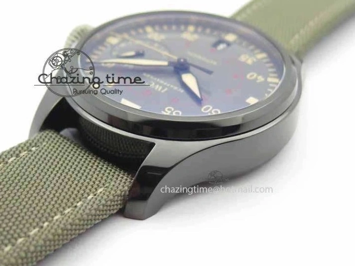 MIROTIME 0126 Big Pilot Real PR 48mm IW501902 Real Ceramic ZF 1:1 Best Edition On Green Nylon Strap A51111 V Durable 7249